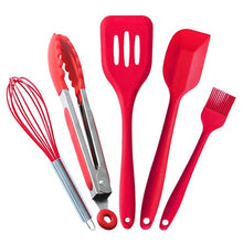 Load image into Gallery viewer, 10pcs 5pcs Silicone Cooking Utensils Sets Heat Resistant Kitchenware Baking Utensils Kitchen Cooking Tools Set Accessories