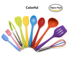 Load image into Gallery viewer, 10PCS Silicone Cooking Utensils Non-Stick Kitchenware Cooking Tool Sets Kitchen Cookware Baking Tools Gadgets